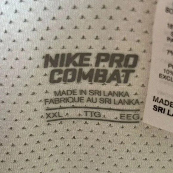 Nike Mens Nike Pro Combat Compression Short White Size XXL - Picture 5 of 5